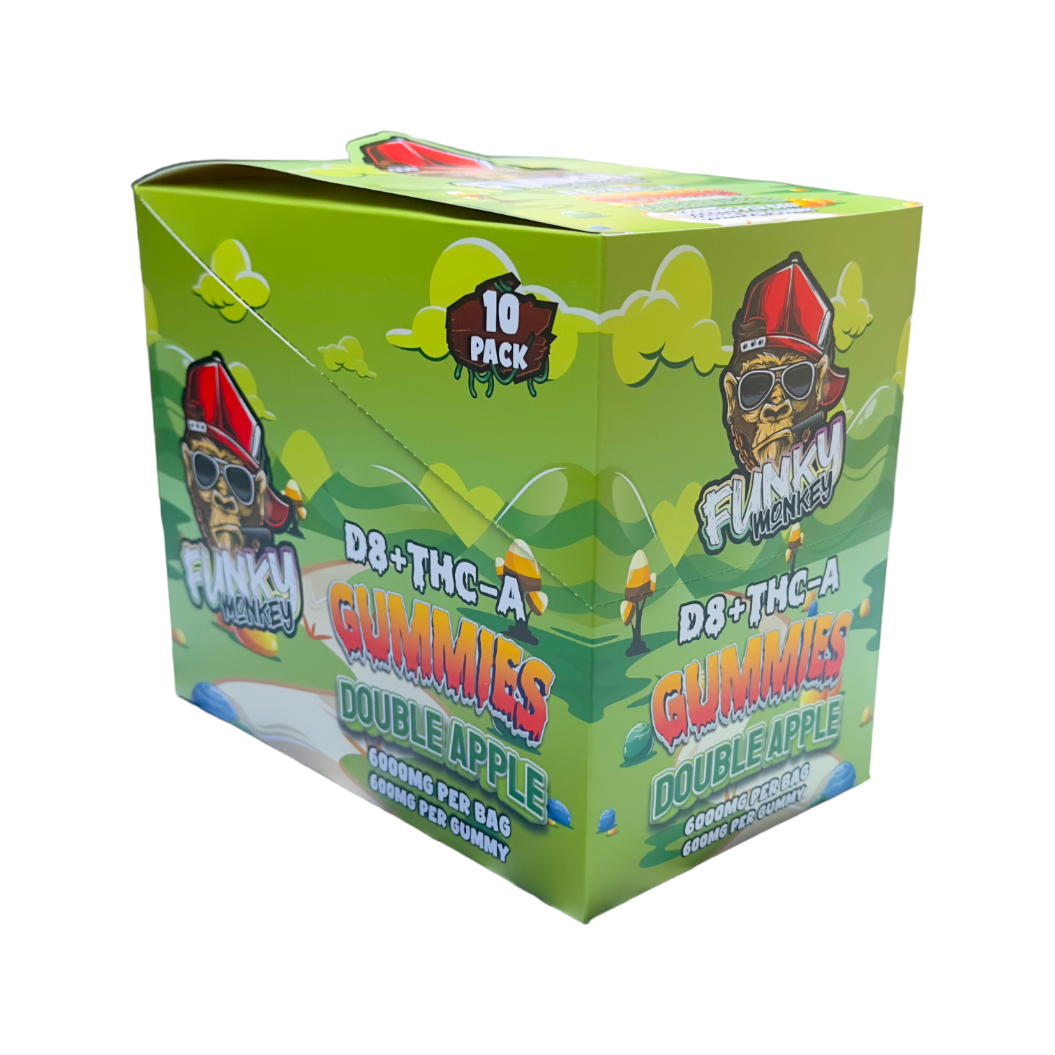 Funky Monkey - Mushroom Gummies double-apple